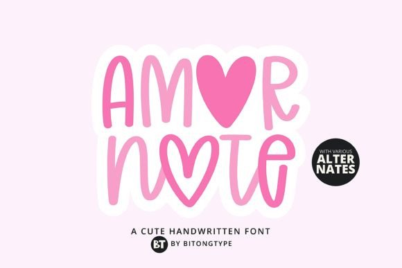 Amor Note: The Handwritten Typeface That Brings Charm to Your Craft Projects