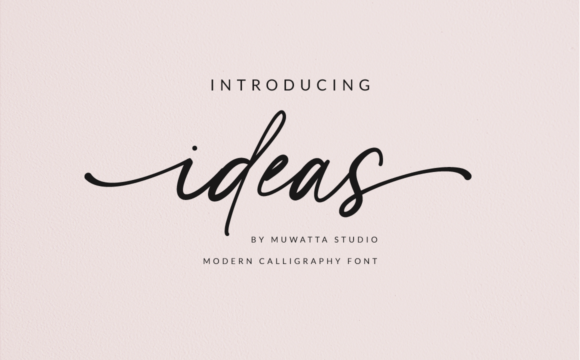Ideas: A Modern Script Typeface for Elegant Branding