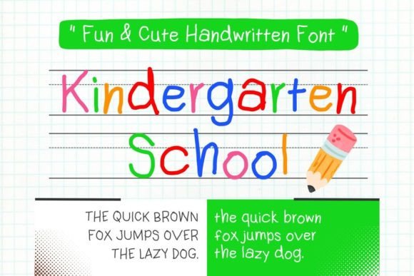 Kindergarten School: A Playful Typeface for Bold Branding