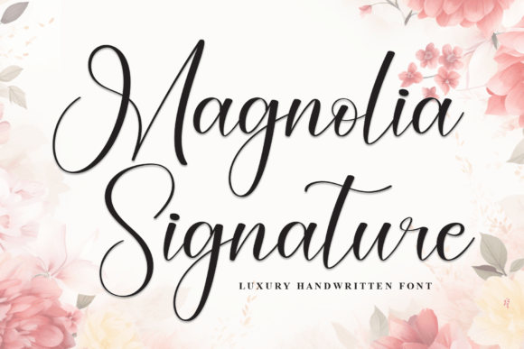 Magnolia Signature: Elevate Campaign Visuals with Graceful Typography